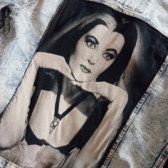 WIP NFS Acid washed classic horror lovers ooak custom upcycled patch jacket! - Picture 4 of 9